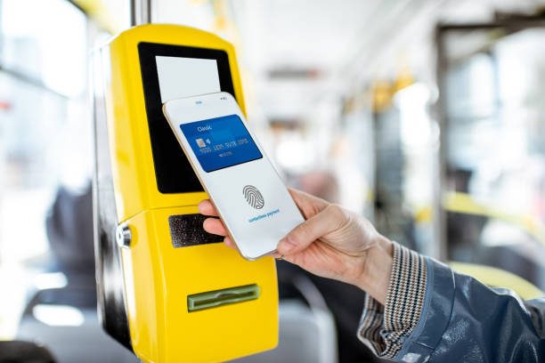 istock Paying with smartphone for the public transport 1149309967