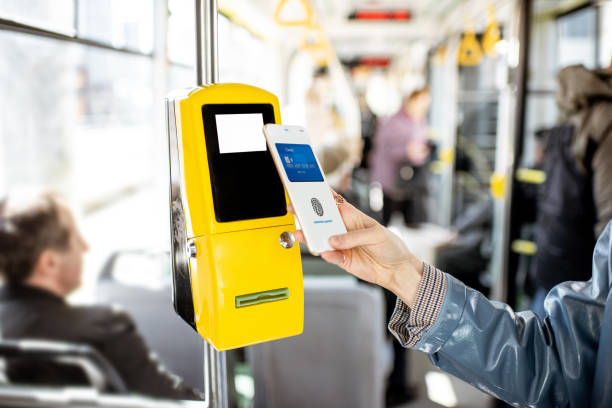 istock Paying with smartphone for the public transport 1149309998