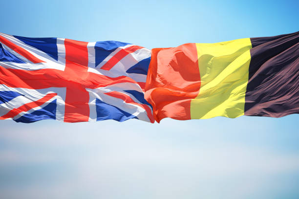 istock Flags of UK and Belgium 1149311293