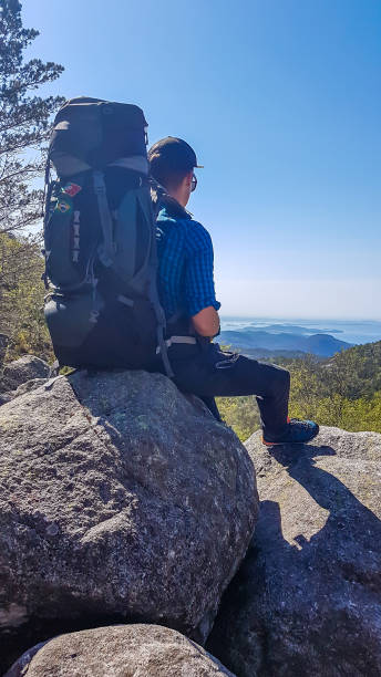 istock Norway - A young man and a big hiking backpack 1149316998