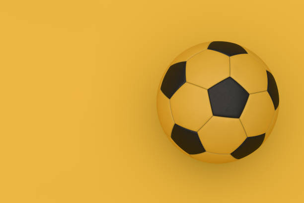 istock Minimal Soccer Ball on Yellow Background 1149317319