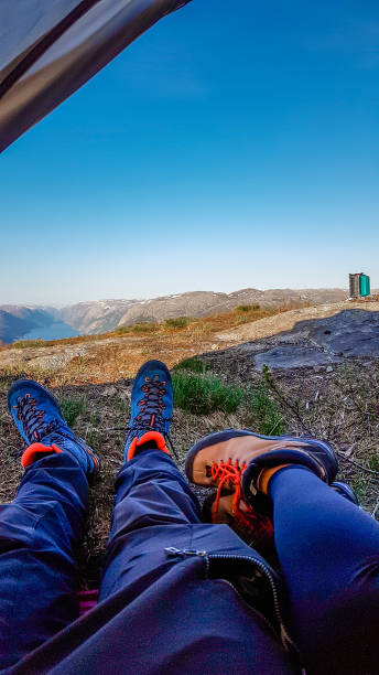 istock Norway - Couple camping in the wilderness 1149317515