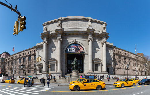 A picture of the main facade of the American Museum of Natural History.