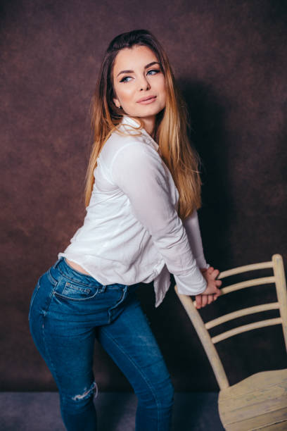 istock Sexy sensual blonde, studio shot 1149324835