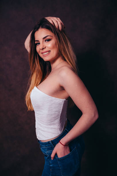 istock Sexy sensual blonde, studio shot 1149326447