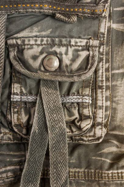 istock clothing items washed cotton fabric texture with seams, clasps, buttons and rivets 1149332113