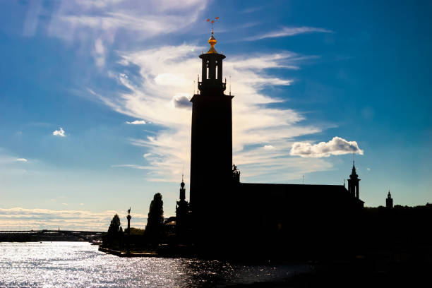 istock Stockholm Town Hall graphic silhouette 1149332225