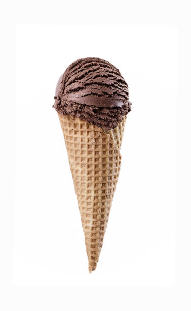 istock chocolate ice cream with cone isolated on white background 1149335427