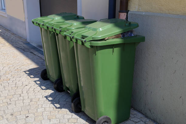 istock Green garbage cans are on the street 1149343120