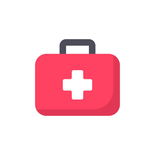 ilustrações de stock, clip art, desenhos animados e ícones de first aid kit flat icon. pixel perfect. for mobile and web. - first aid kit