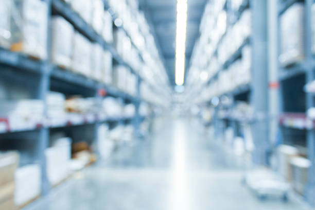 istock Blurred bix box store supercenter with customers shopping for home goods. 1149346331