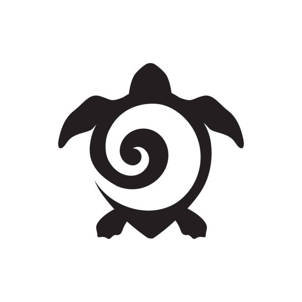 ilustrações de stock, clip art, desenhos animados e ícones de turtle - koru tattoo indigenous culture pattern