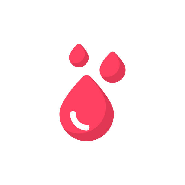 Blood Donation, Blood Drop Flat Icon. Pixel Perfect. For Mobile and Web. Blood Donation, Blood Drop Flat Icon. medical research blood stock illustrations