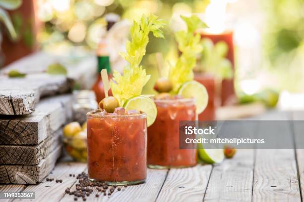 Bloody Marys Stock Photo - Download Image Now - Bloody Mary, Drink, Alcohol - Drink