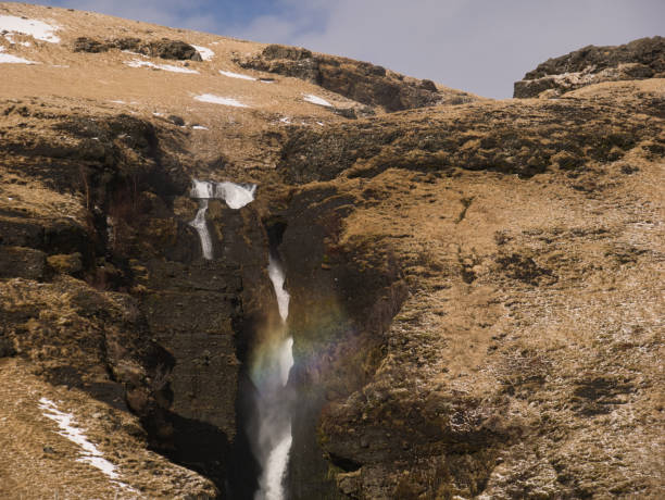 istock A rainbow before the crevice of Gluggafoss 1149353730