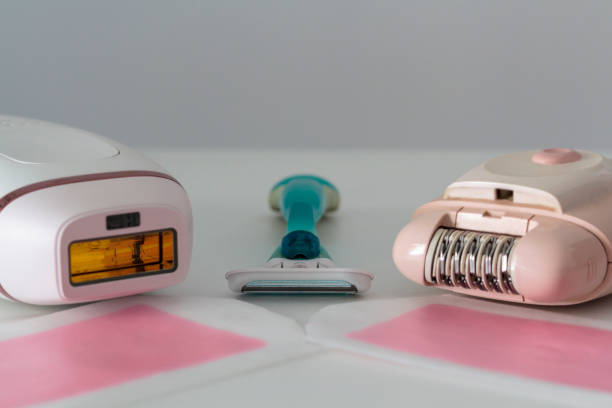 istock Razor, epilator, IPL epilator and wax strips. Different hair removal methods 1149354558