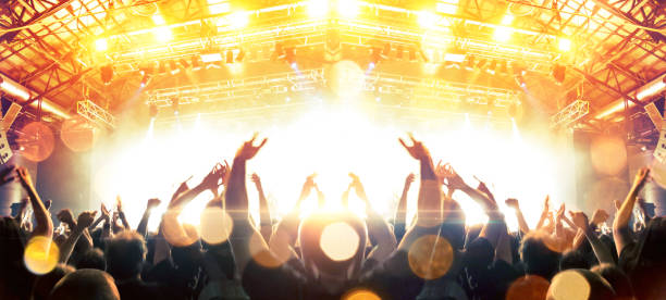 istock Concert crowd in front of a live stage 1149360715