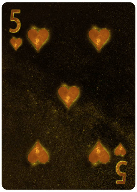 istock Five of Hearts playing card Abstract Background 1149363507