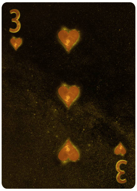 istock Three of Hearts playing card Abstract Background 1149365205