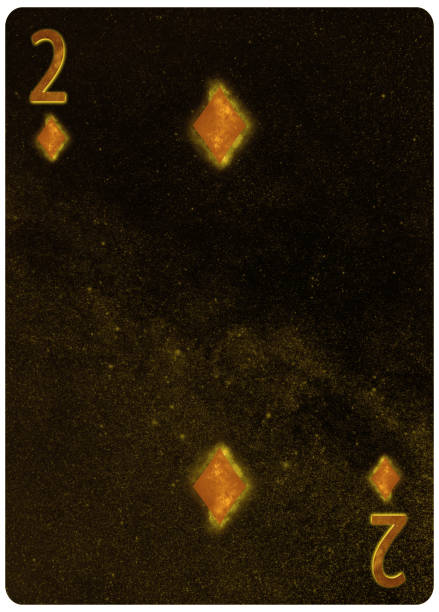 Two of diamonds playing card Abstract Background