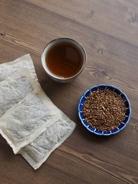 istock Asian traditional tea barley tea and Tea bag 1149373201