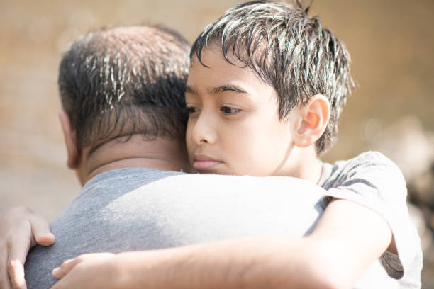istock Son hug father with love 1149393758