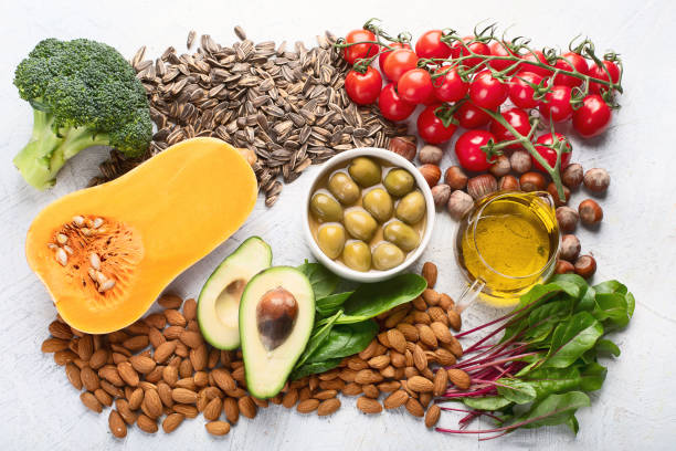 istock Foods rich in vitamin E. 1149395354