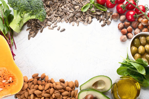 istock Foods rich in vitamin E. 1149395363