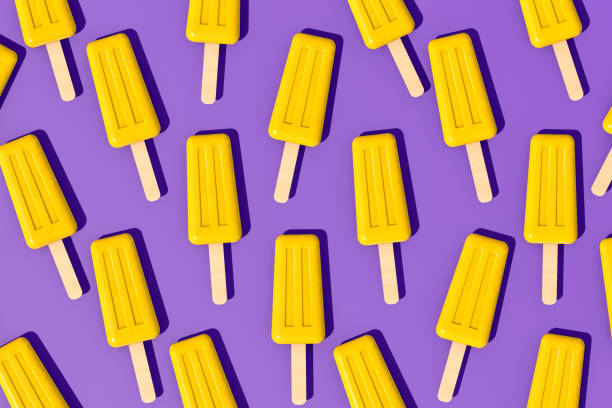 Ice cream stick, Popsicle, Minimal summer concept.