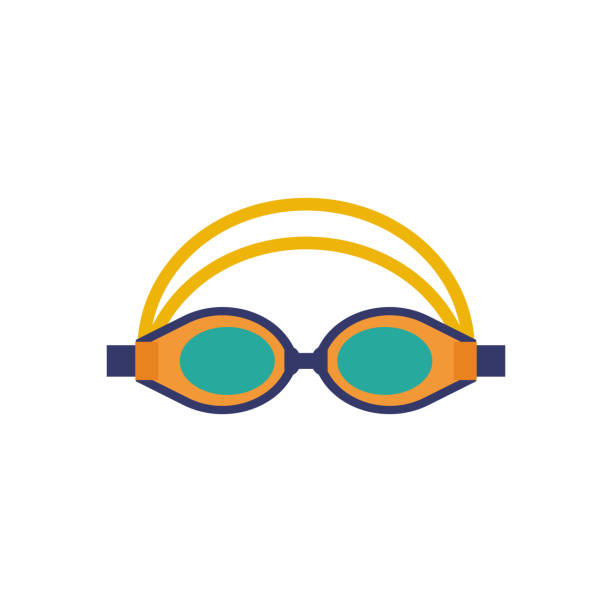 illustrations, cliparts, dessins animés et icônes de natation lunettes sport lunettes icône - swimming goggles