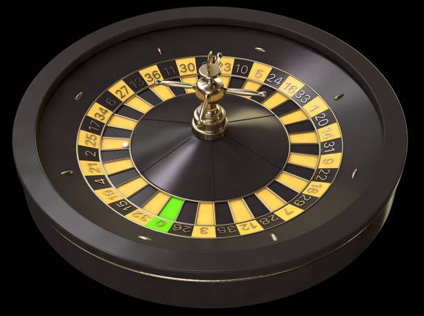 колесо рулетки черно-желтый - roulette roulette wheel wheel isolated стоковые фото и изображения