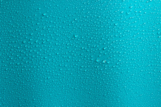 istock Water drops on blue background. Abstarct blue wet texture. 1149422432