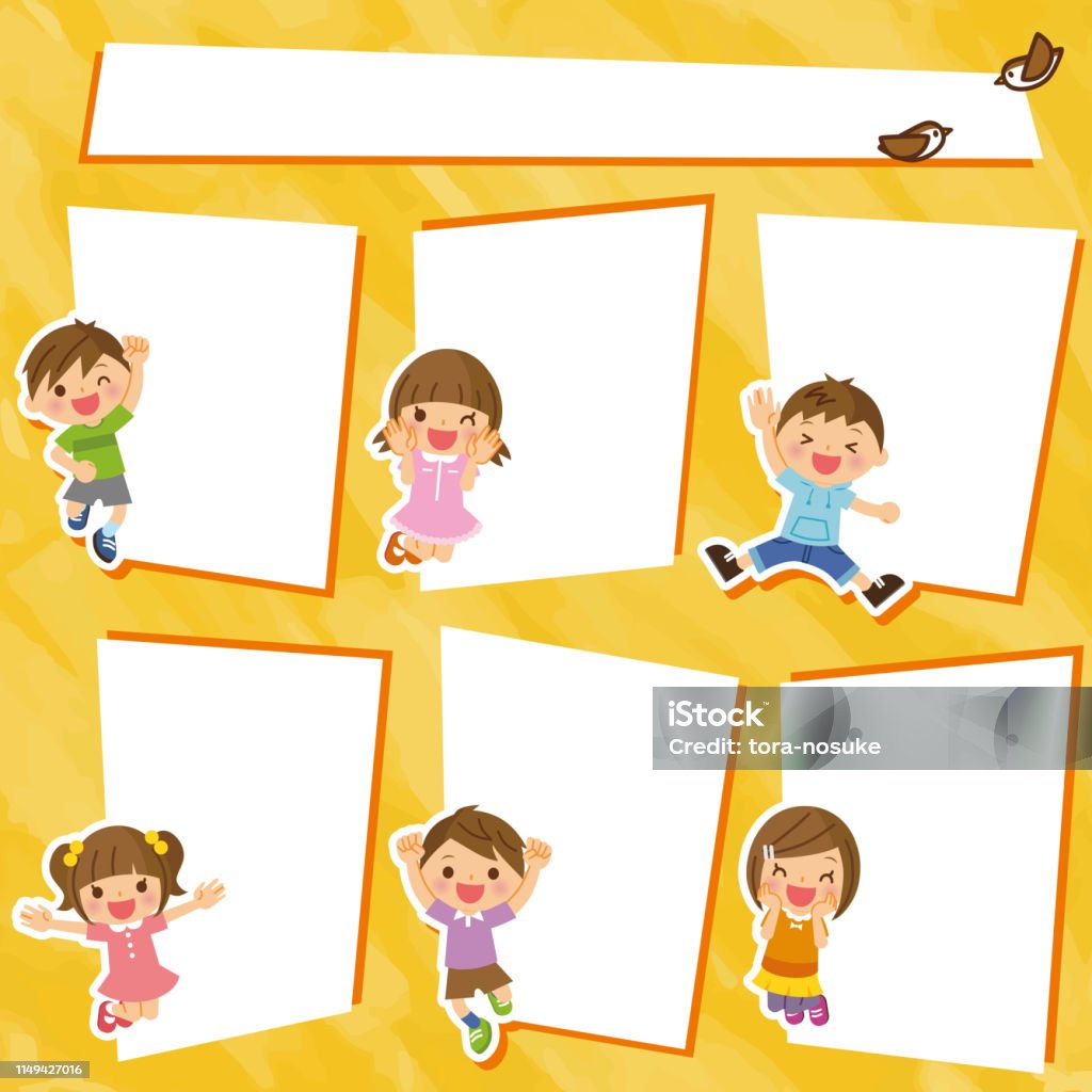 Child Frame Background Childrens Frame Stock Illustration - Download Image Now - Preschool Age ...