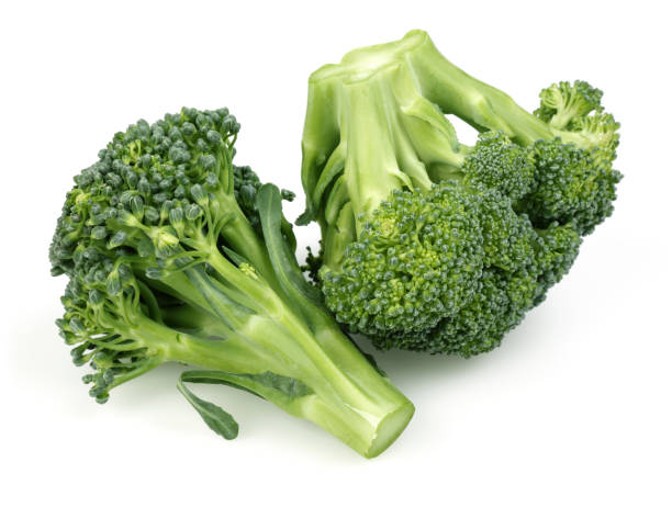 istock Fresh green broccoli isolated on white 1149428083