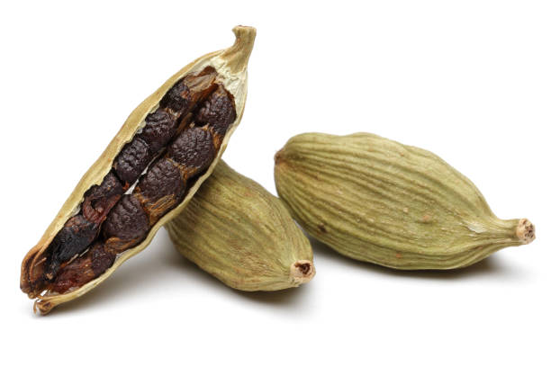 istock Cardamom pods and seeds isolated on white 1149430312
