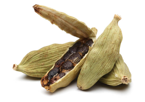 istock Cardamom pods and seeds isolated on white 1149430411