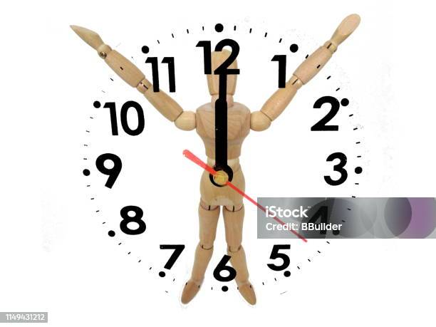 Clock Figure Body Body Clock Stock Photo - Download Image Now - 24 Hrs, Artist's Figure ...