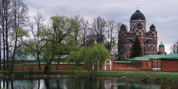 istock Spaso-Borodino monastery on a spring evening 1149433508