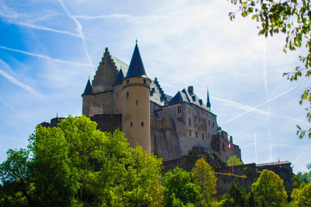 Vianden Castle (Chateau de Vianden, Vianden or Buerg Veianen Castle) in Vianden, Luxembourg Vianden Castle (Chateau de Vianden, Burg Vianden or Buerg Veianen) in Vianden, Luxembourg. vianden stock pictures, royalty-free photos & images