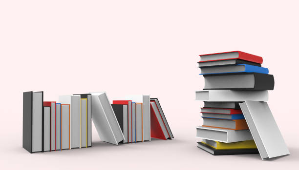 istock Books Groups    Isometric standing minimal and Modern Art  on background and Pastel Pink - 3D rendering 1149464964