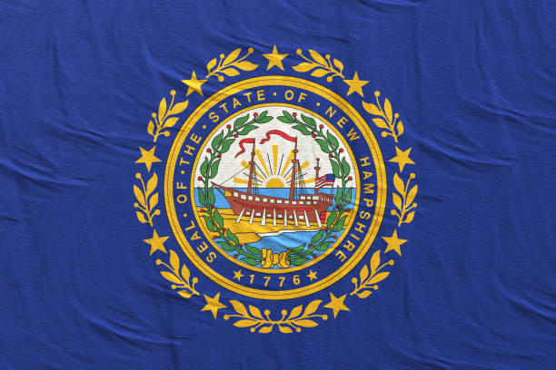 istock 3d rendering of New Hampshire State flag 1149474364