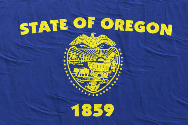 istock 3d rendering of Oregon State flag 1149474585