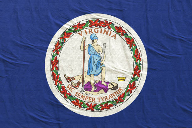 istock 3d rendering of Virginia State flag 1149475778