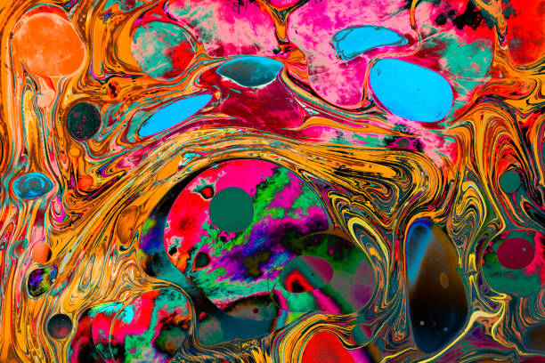 istock Abstract grunge art background texture with colorful paint splashes 1149476640