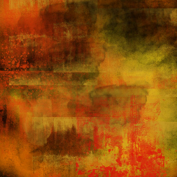 istock Old grunge rustic aged yellow orange color background design element empty blank template 1149486801
