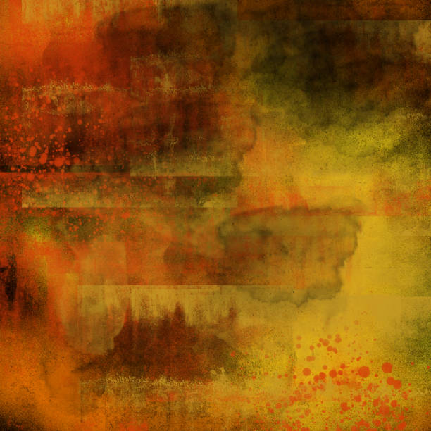 istock Old grunge rustic aged yellow orange color background design element empty blank template 1149486806