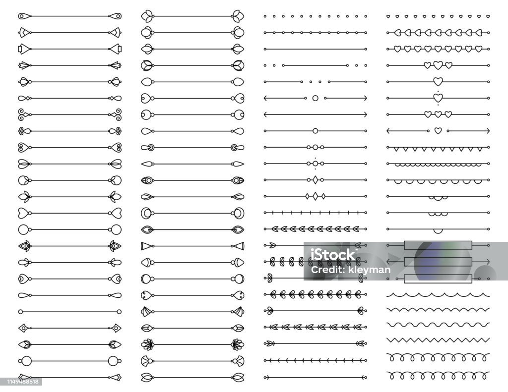 Wing Text Divider Mega Text Divider Set Stock Illustration - Download Image Now ...