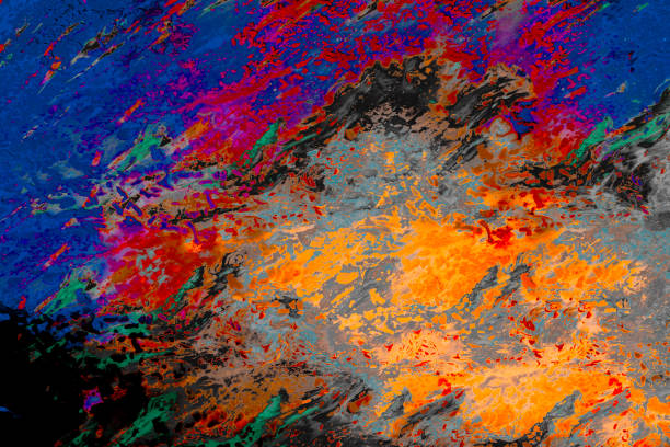 istock Abstract grunge art background texture with colorful paint splashes 1149490874