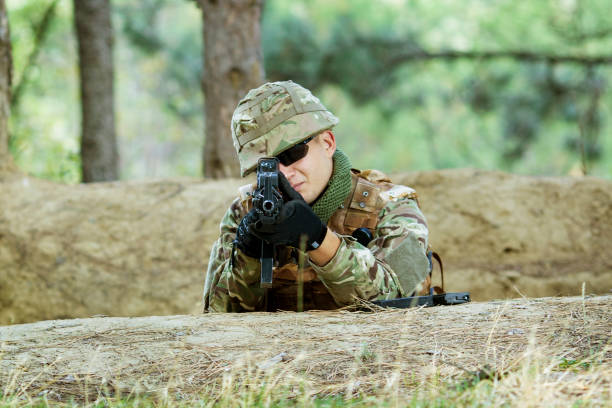 istock Soldier in a trench 1149493112