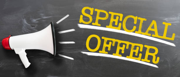 istock text SPECIAL OFFER on chalkboard with bullhorn 1149493166